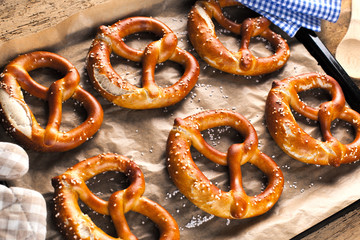 Freshly baked pretzels