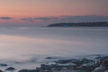 Рассвет на море. Фрагмент города Созополь