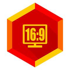 16 9 display flat design modern icon