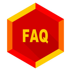 faq flat design modern icon