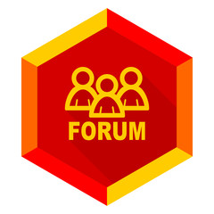 forum flat design modern icon