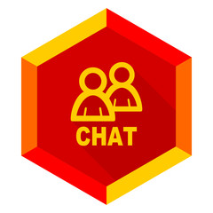 chat flat design modern icon