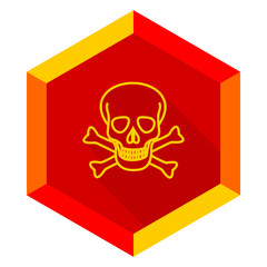 skull flat design modern icon