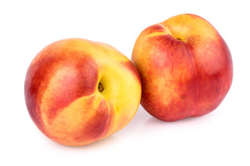 peach nectarine isolated on white