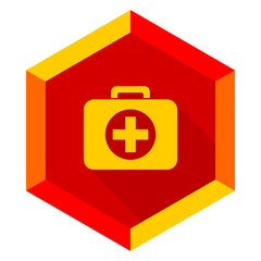 first aid flat design modern icon