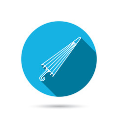 Umbrella icon. Water protection sign.