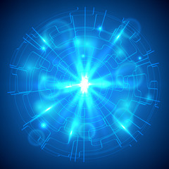 Abstract Colorful Technology Background. Vector