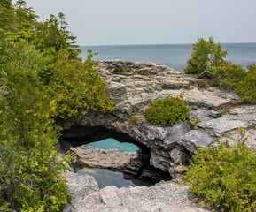 Small Grotto in Bruce Peninsula National Park Ontario Canada	