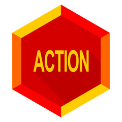 Obraz premium action flat design modern icon