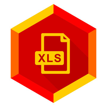 xls file flat design modern icon