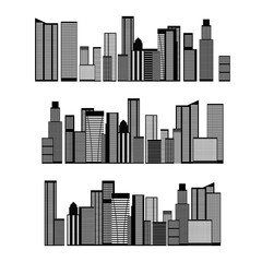 Abstract Skyline City. Vector