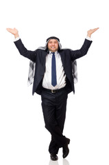 Arab businessman isolated on white