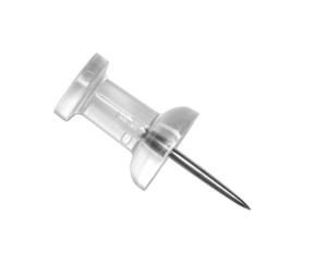 Single Pushpin Isolated on white