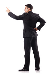 Elegant young man isolated on white