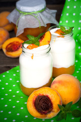yogurt with peach jam