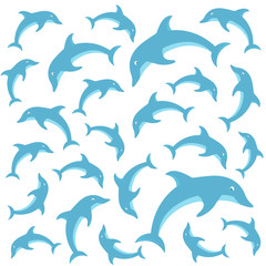 Obraz premium Dolphin Pattern
