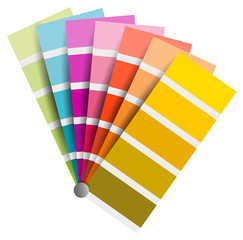 Farbf&auml;cher Druckerei Farben Muster Vektor Grafik isoliert