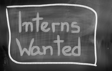 Interns Wanted Concept