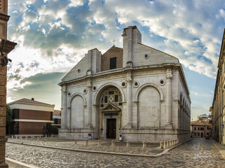 Obraz premium The Tempio Malatestiano (Italian Malatesta Temple) is the cathedral church of Rimini, Italy