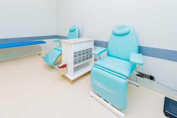 Blood donor room in the hospital