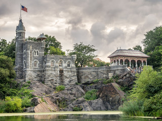 The Belvedere Castle in Central Park - obrazy, fototapety, plakaty