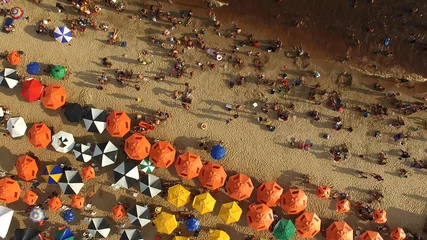 Cercles muraux Copacabana, Rio de Janeiro, Brésil Vue aérienne de la plage de Rio de Janeiro, Brésil