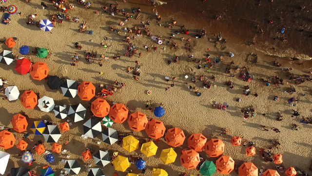 Aerial View of Beach in Rio de Janeiro, Brazil