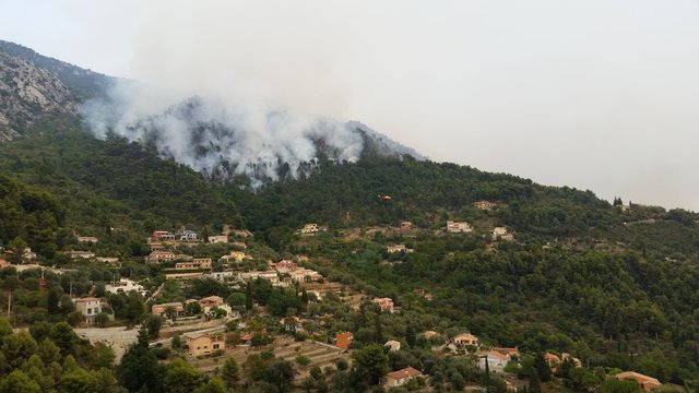 Incendie de for&ecirc;t &agrave; Menton