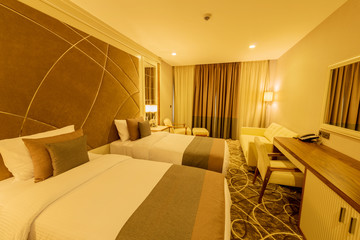 Hotel room with modern interior