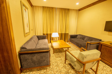 Room interior with modern furniture