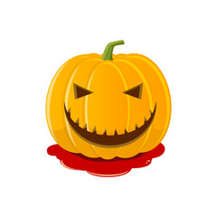Halloween, orange pumpkin Jack smile