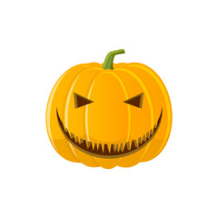 Halloween, orange pumpkin Jack smile