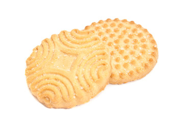 two delicious cookies on white