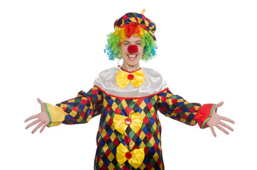 Clown isolated on the white background