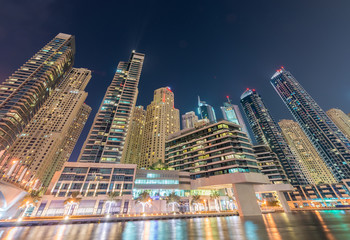 Dubai - AUGUST 9, 2014: Dubai Marina district on August 9 in UAE