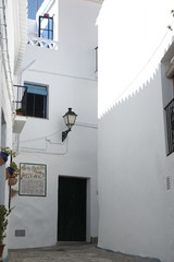 Fototapeta na wymiar Bonitas calles del municipio andaluz de Frigiliana en la provincia de Málaga, Andalucía