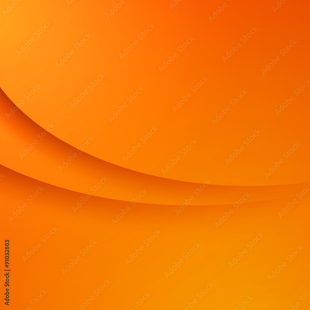 Poster Orange vector Abstract background with curves lines