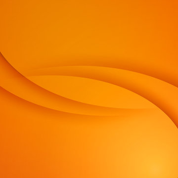 Orange Vector Abstract Background With Curves Lines