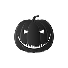 Halloween, black pumpkin Jack smile mask