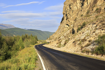 Beautiful Chuysky Trakt in Altai Mountains.