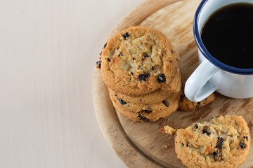 cookie and black coffee