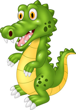 Cartoon happy crocodile

