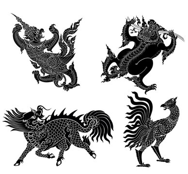 Naklejki Monsters from Asian literature