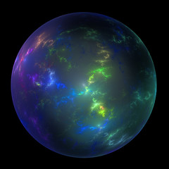 Mystical colored planet.