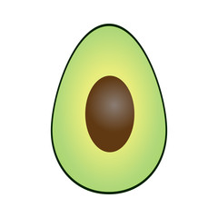 Avocado sliced in half