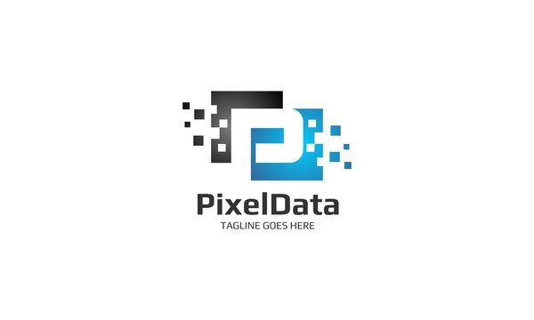 Pixel Data - Letter P Logo