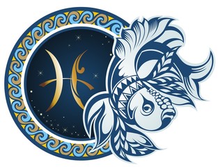 Pisces. Zodiac sign.