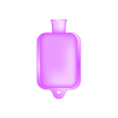 Hot water bottle in light purple design 