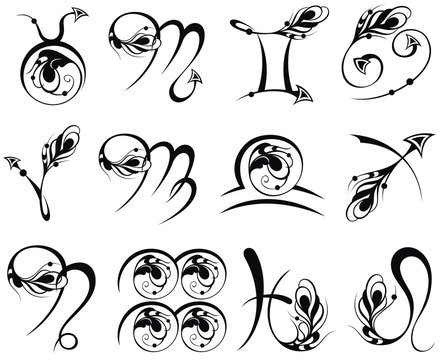 Zodiac Symbol icons vector illustration