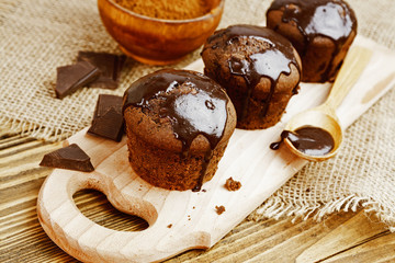Homemade chocolate muffins